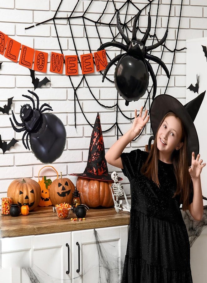 Hazyore 6 PCS Spider Balloons Black Spider Halloween Balloons, Halloween Balloon Spider Party Supplies Decoration Party Decoration Balloon Party Set - Image 3